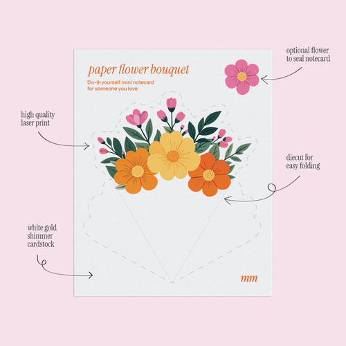 bouquet notecard craft